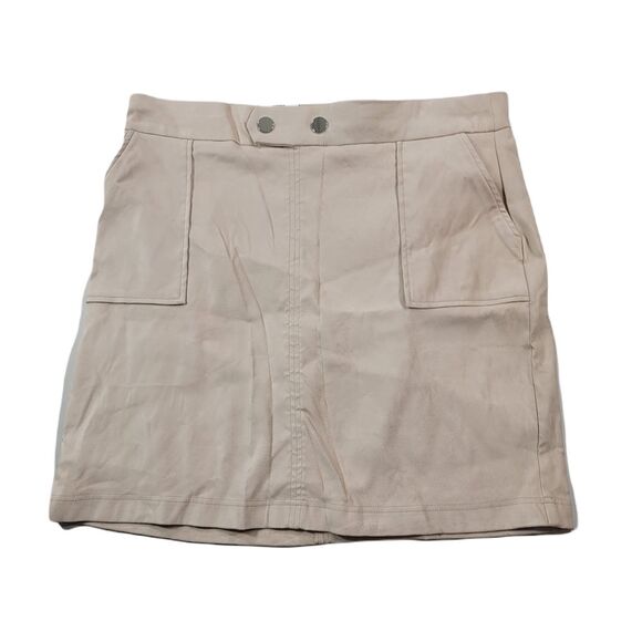 INC International Concepts Faux-Suede Mini Skirt Womens 1X Plus‎ Size Sand Tan - Picture 1 of 8